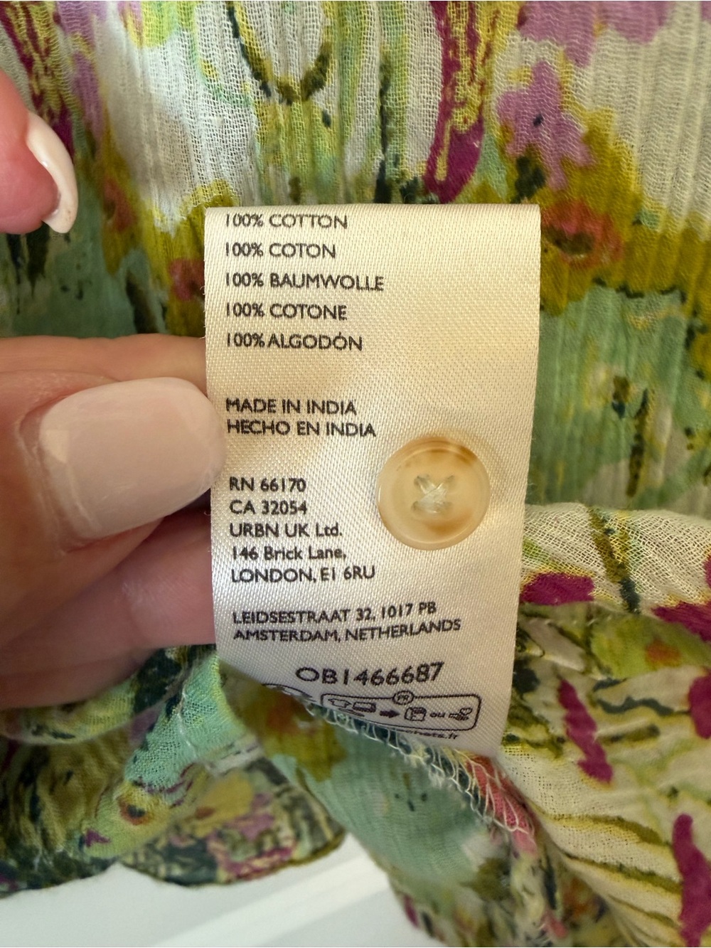 Pilcro Green Floral Button-Front Blouse - Picture 8 of 9